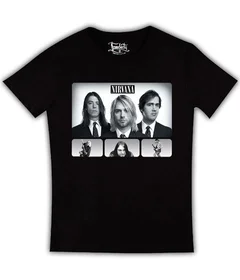 Прикольные футболки: Нирвана фото на черной